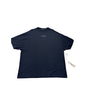 Fear of God Essentials Mens M TShirt Black Crew Neck Short Sleeve Cotton New